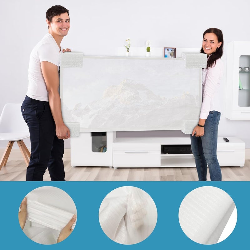SYBECHATF Foam Flat Screen TV Cover and 4 Foam large corner protectors Fits Up to 65''W x 36''H, Flat Screen TV Protection During House Moving,Home Renovation, or Storing - Image 3